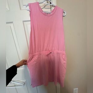 Casual Pink Sleeveless Women's Dress